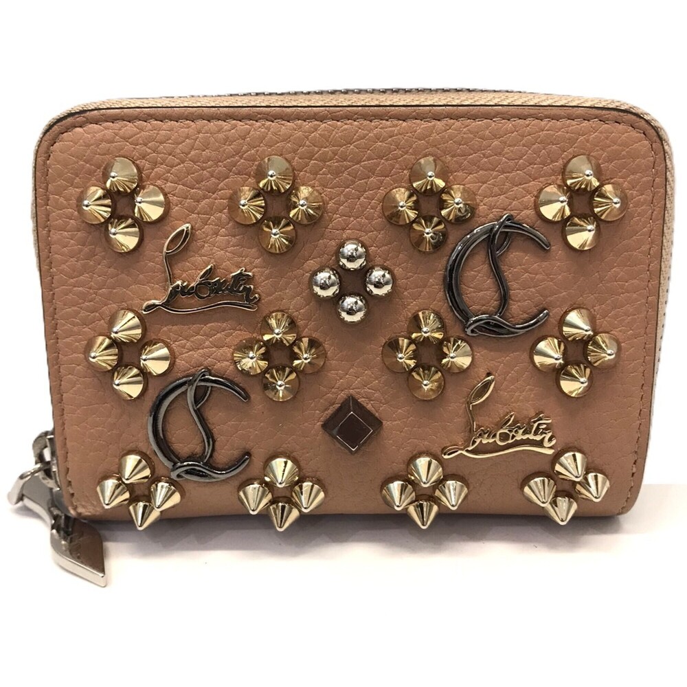 Christian Louboutin Panettone Coin Case, Leather, Pink, 3175223